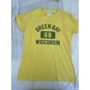 Green Bay  GB Wisconsin Packers Medium T-shirt  Clothing M Yellow